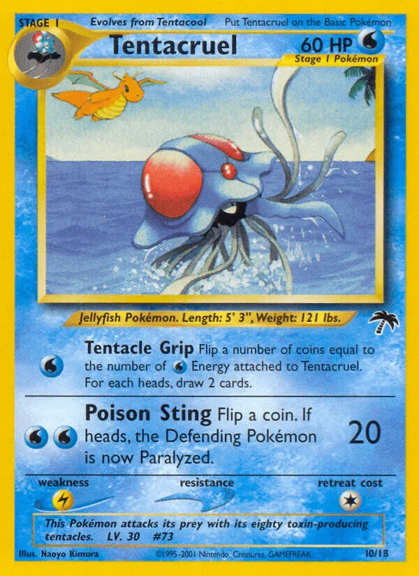 10, Lightning[×2], Normal, Promo, Southern Islands, Water Tentacruel (10/18) [Southern Islands] - Trading Card World