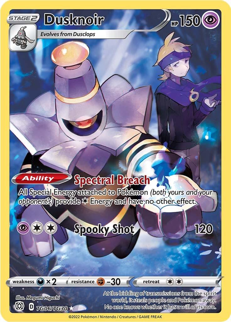 Darkness [x2], Fighting [-30], Holofoil, Psychic, Secret Rare, Sword & Shield: Brilliant Stars, TG06 Dusknoir (TG06/TG30) [Sword & Shield: Brilliant Stars] - Trading Card World