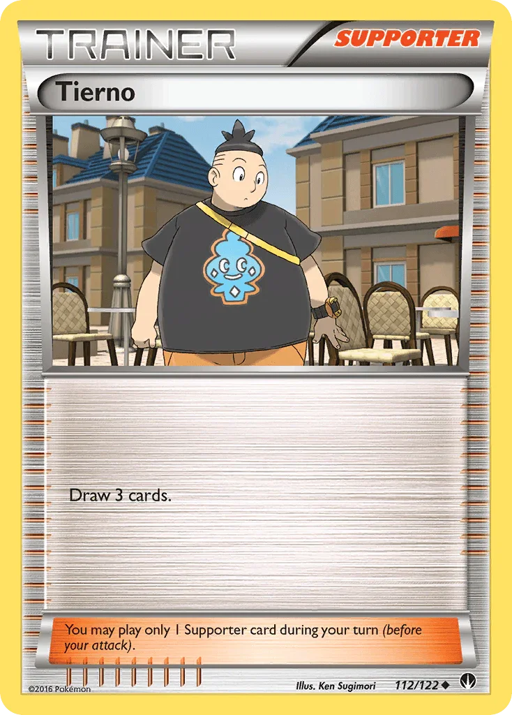 112, Normal, Reverse Holofoil, Supporter, Uncommon, XY: BREAKpoint Tierno (112/122) [XY: BREAKpoint] - Trading Card World