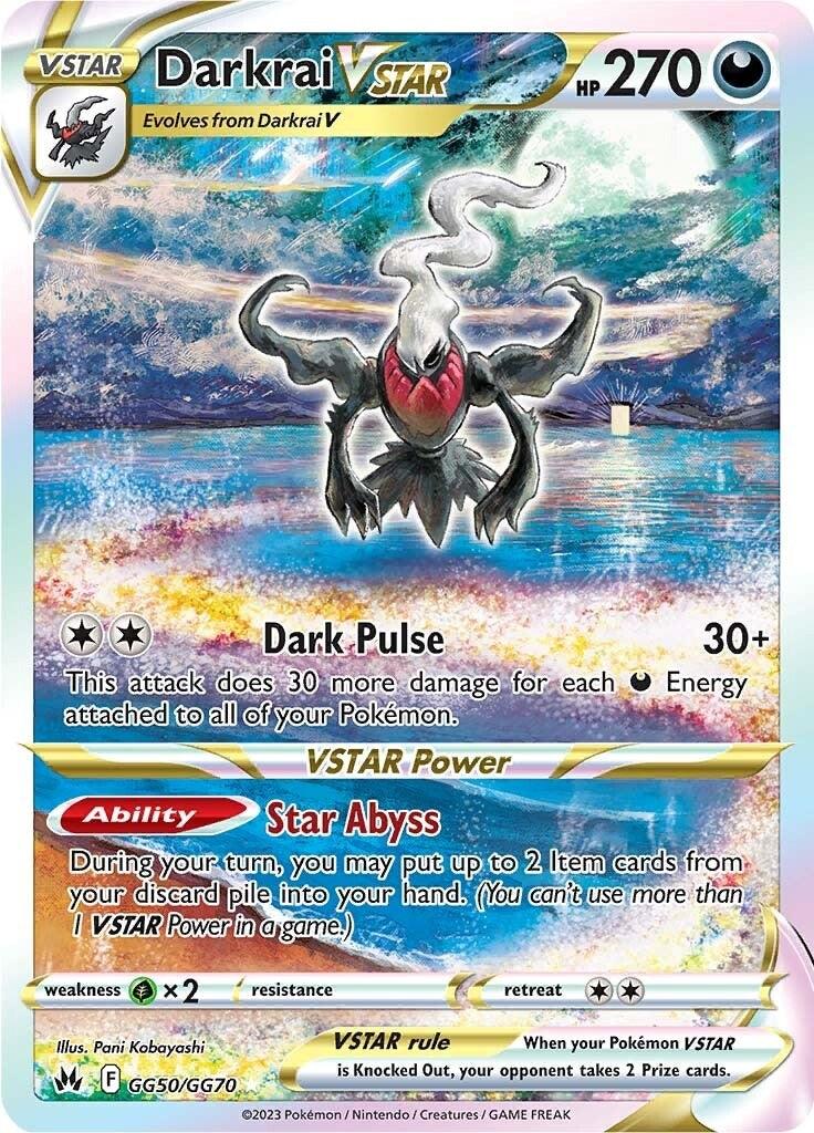 Darkness, GG50, Gx2, Holofoil, Sword & Shield: Crown Zenith, Ultra Rare Darkrai VSTAR (GG50/GG70) [Sword & Shield: Crown Zenith] - Trading Card World