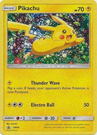 Fighting[×2], Holofoil, Lightning, Metal[-20], Promo, SM04, Sun & Moon: Black Star Promos Pikachu (SM04) (General Mills Promo) [Sun & Moon: Black Star Promos] - Trading Card World