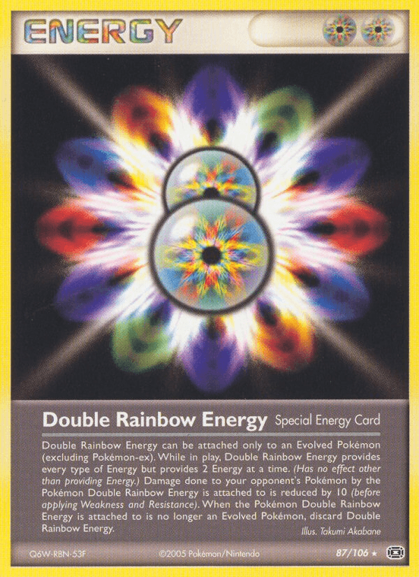 87, EX: Emerald, Normal, Rare, Special Energy Double Rainbow Energy (87/106) [EX: Emerald] - Trading Card World
