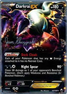 63, Darkness, Fighting[×2], Normal, Psychic[-20], Ultra Rare, World Championships 2013 Darkrai EX (63/108) (Darkrai Deck - Jason Klaczynski) [World Championships 2013] - Trading Card World