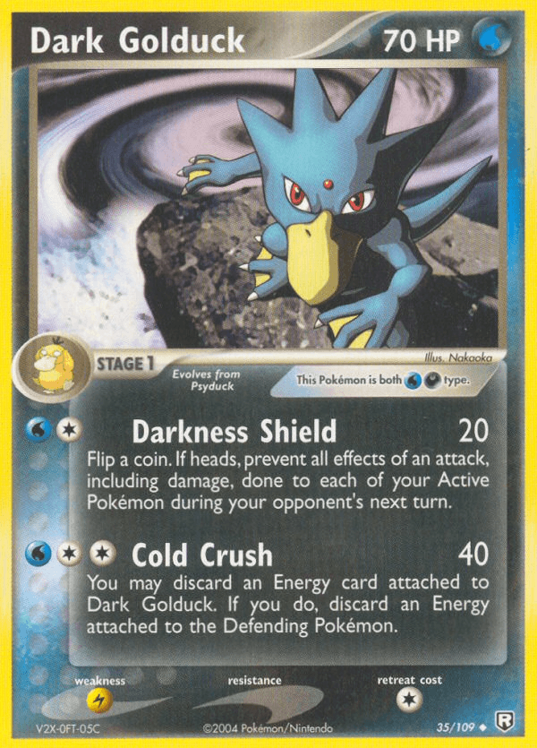 35, Darkness, EX: Team Rocket Returns, Lightning[×2], Normal, Uncommon, Water Dark Golduck (35/109) [EX: Team Rocket Returns] - Trading Card World