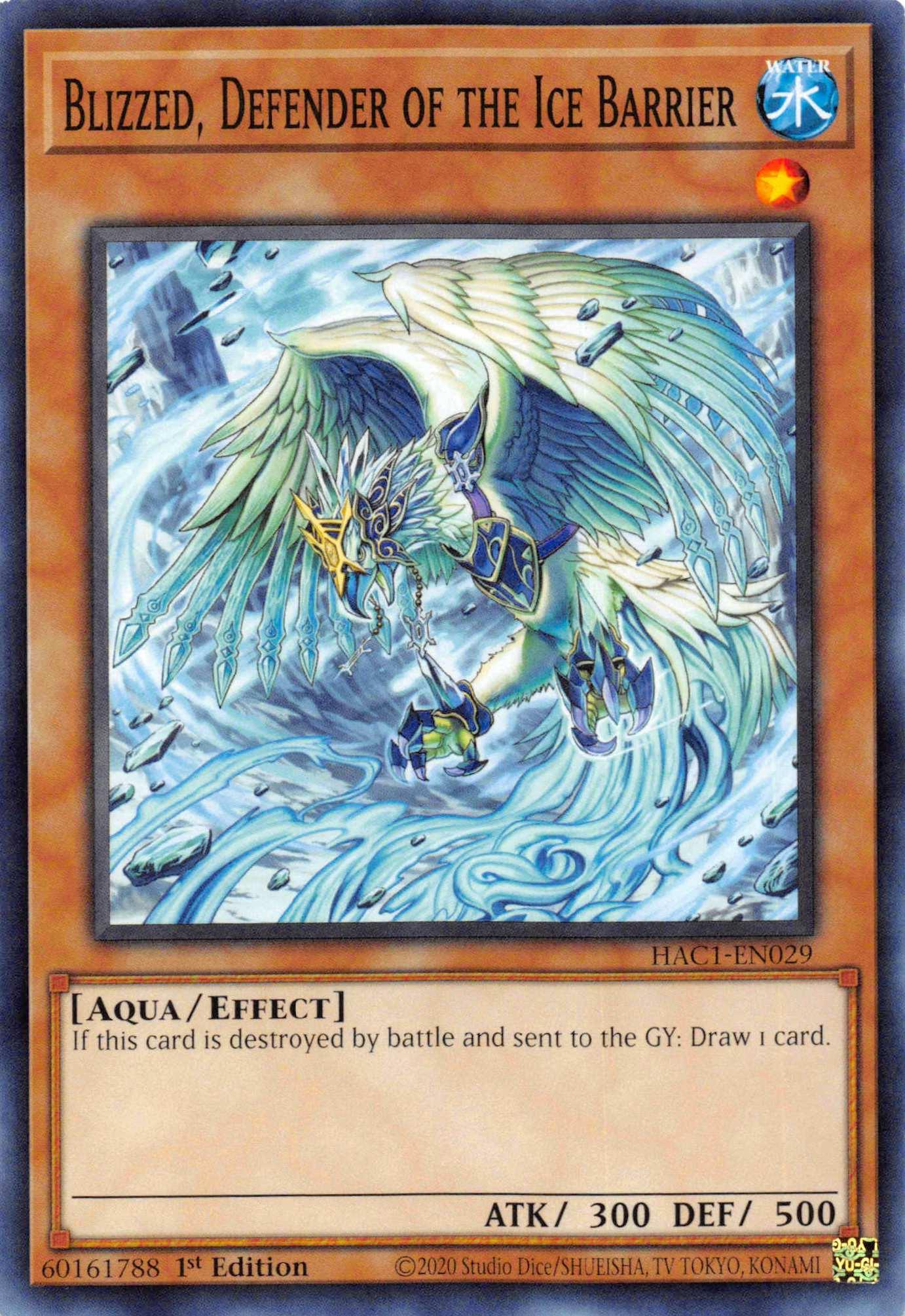 1st Edition, Aqua, Common, Effect Monster, Hidden Arsenal: Chapter 1, Water Blizzed, Defender of the Ice Barrier [HAC1-EN029] Common - Trading Card World