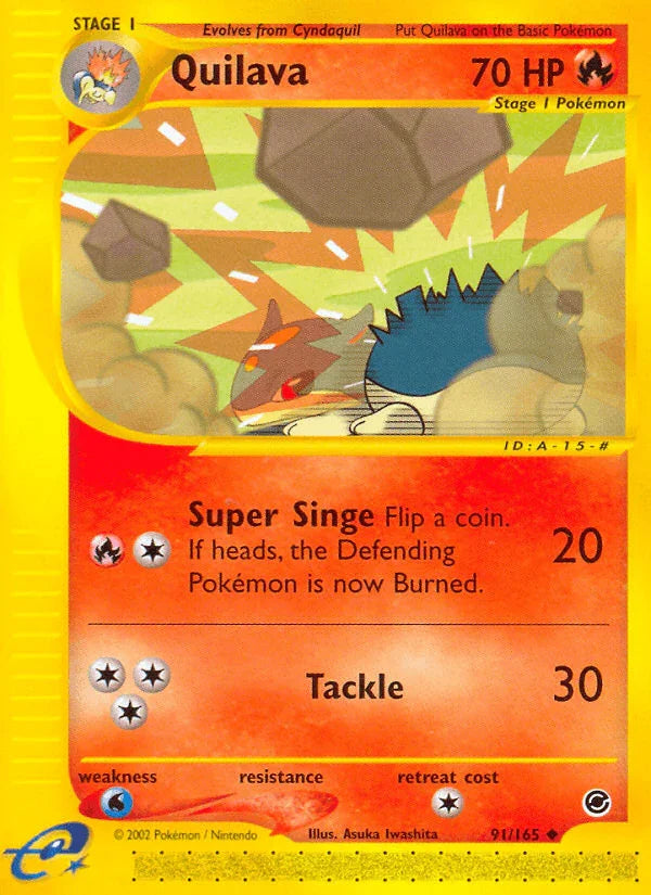 91, Expedition: Base Set, Fire, Normal, Reverse Holofoil, Uncommon, Water[×2] Quilava (91/165) [Expedition: Base Set] - Trading Card World