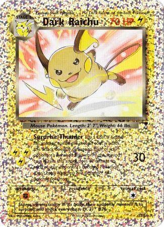 Box Topper, Fighting[×2], Lightning, Promo, Reverse Holofoil, S3 Dark Raichu (S3/S4) [Box Topper] - Trading Card World