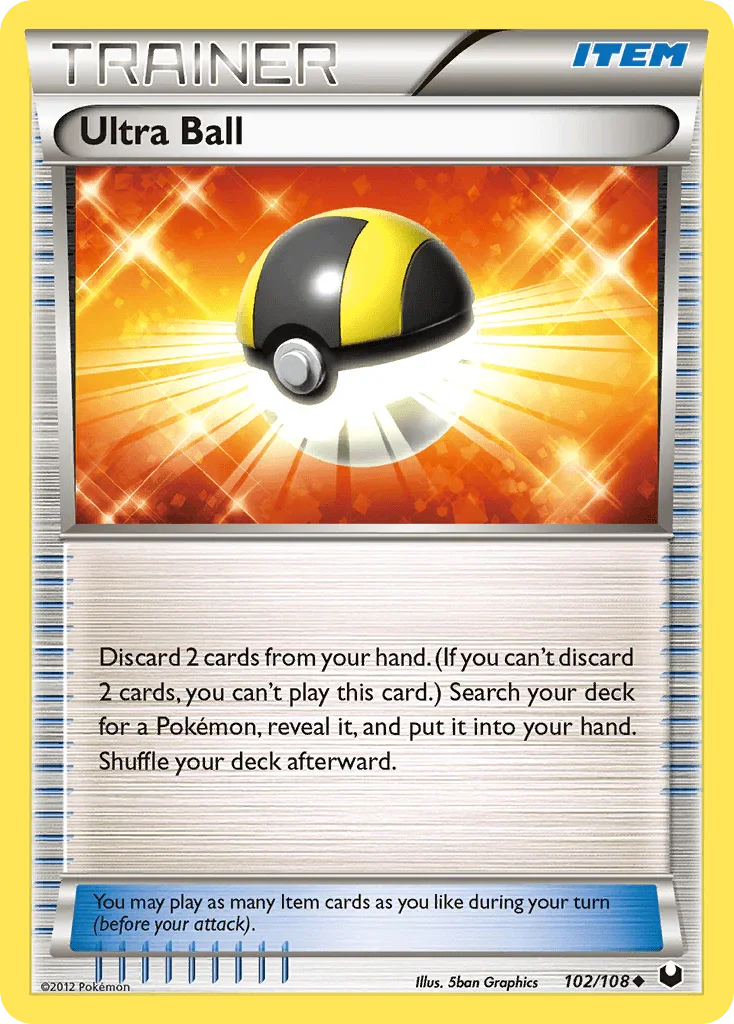 102, Black & White: Dark Explorers, Item, Normal, Reverse Holofoil, Uncommon Ultra Ball (102/108) [Black & White: Dark Explorers] - Trading Card World