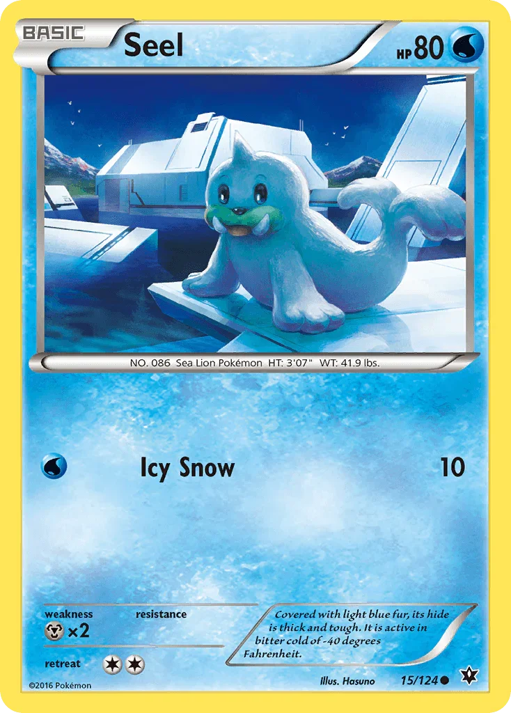 15, Common, Metal[×2], Normal, Reverse Holofoil, Water, XY: Fates Collide Seel (15/124) [XY: Fates Collide] - Trading Card World