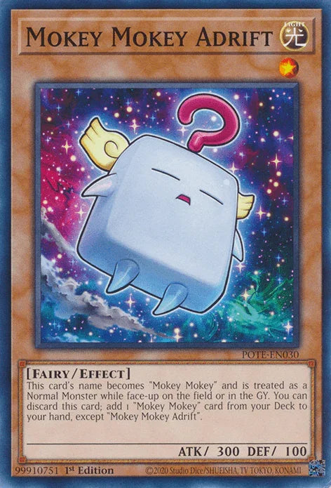 1st Edition, Common, Effect Monster, Fairy, Light, Power of the Elements, Unlimited Mokey Mokey Adrift [POTE-EN030] Common - Trading Card World