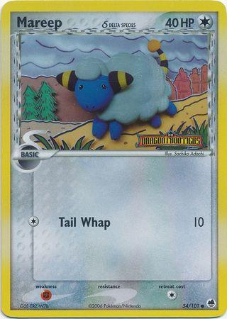 54, Colorless, Common, EX: Dragon Frontiers, Fighting[×2], Reverse Holofoil Mareep (54/101) (Delta Species) (Stamped) [EX: Dragon Frontiers] - Trading Card World