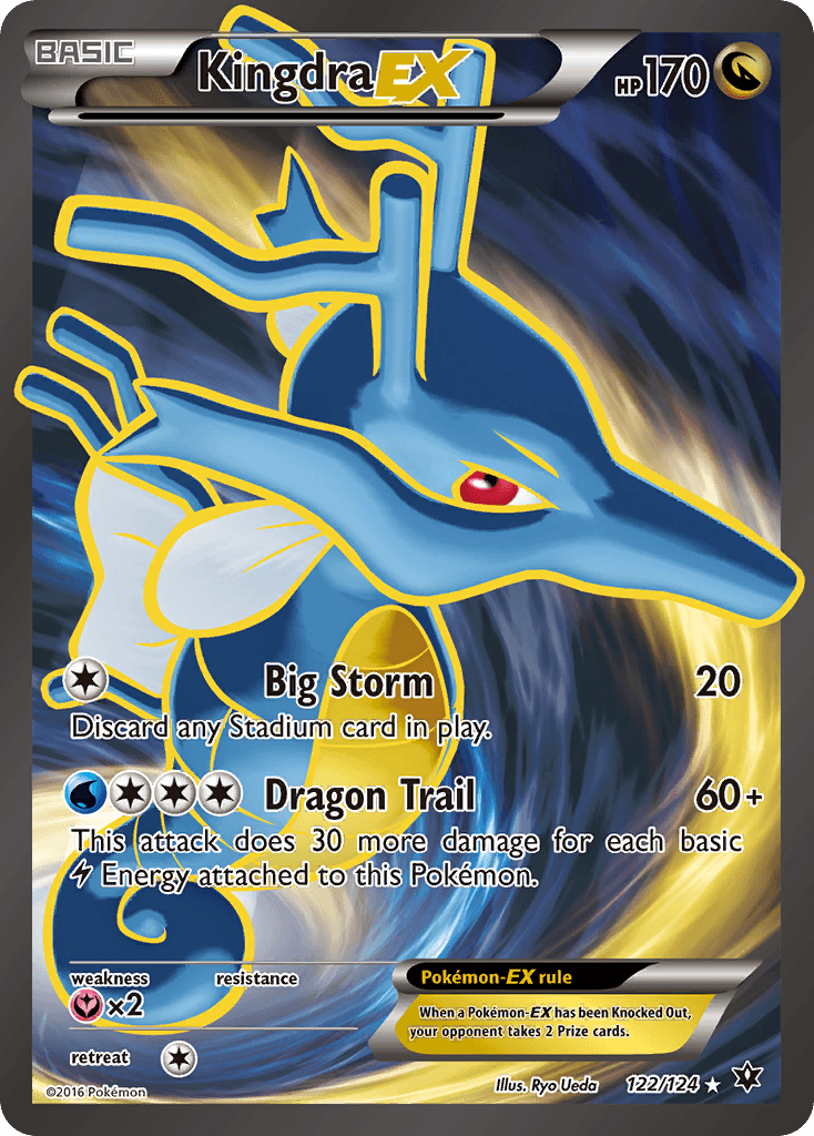 122, Dragon, Fairy[×2], Holofoil, Ultra Rare, XY: Fates Collide Kingdra EX (122/124) [XY: Fates Collide] - Trading Card World
