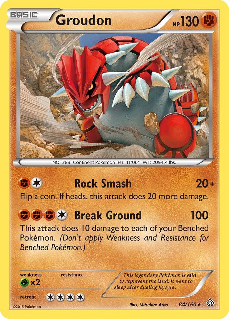 84, Fighting, Grass[×2], Holo Rare, Holofoil, XY: Primal Clash Groudon (84/160) (Theme Deck Exclusive) [XY: Primal Clash] - Trading Card World