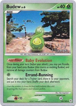 43, Fire[+10], Grass, Normal, Uncommon, World Championships 2007 Budew (43/130) (Flyvees - Jun Hasebe) [World Championships 2007] - Trading Card World