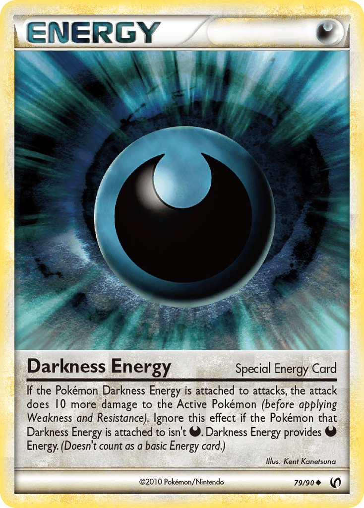 79, Energy, HeartGold & SoulSilver: Undaunted, Normal, Reverse Holofoil, Uncommon Darkness Energy (79/90) [HeartGold & SoulSilver: Undaunted] - Trading Card World