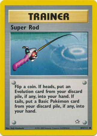 103, Common, Neo Genesis Unlimited, Normal, Trainer Super Rod (103/111) [Neo Genesis Unlimited] - Trading Card World