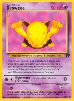 54, Common, Normal, Psychic, Psychic[×2], Team Rocket Unlimited Drowzee (54/82) [Team Rocket Unlimited] - Trading Card World