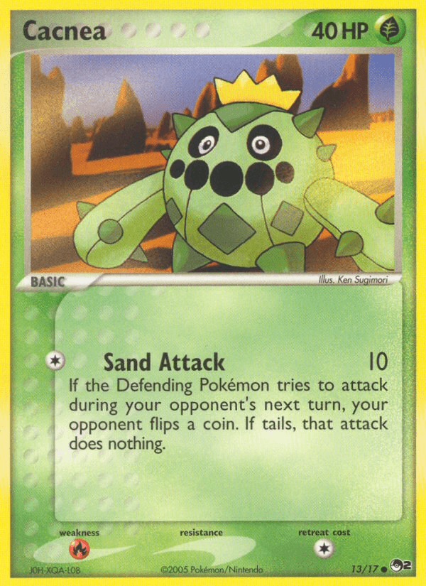 13, Common, Fire[×2], Grass, Normal, POP Series 2 Cacnea (13/17) [POP Series 2] - Trading Card World