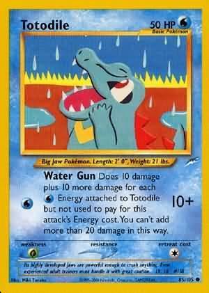 85, Common, Grass[×2], Neo Destiny Unlimited, Normal, Water Totodile (85/105) [Neo Destiny Unlimited] - Trading Card World