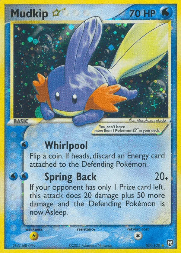 EX: Team Rocket Returns, Holofoil, Lightning[×2], Ultra Rare, Water Mudkip Star (107/109) [EX: Team Rocket Returns] - Trading Card World
