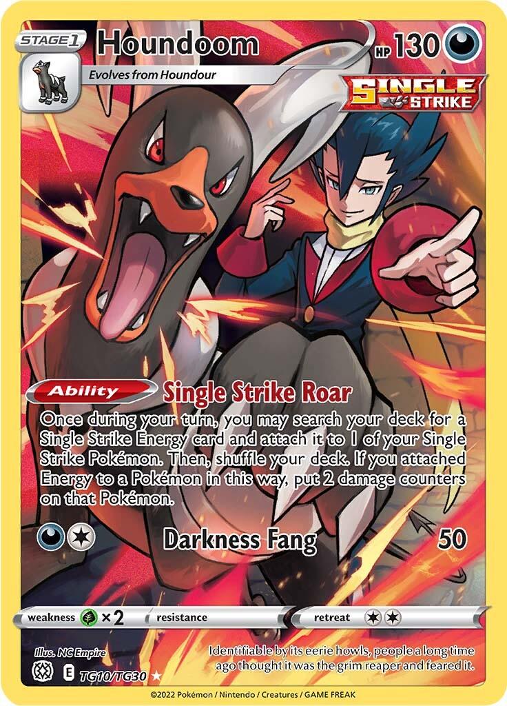 Darkness, Grass [x2], Holofoil, Secret Rare, Sword & Shield: Brilliant Stars, TG10 Houndoom (TG10/TG30) [Sword & Shield: Brilliant Stars] - Trading Card World