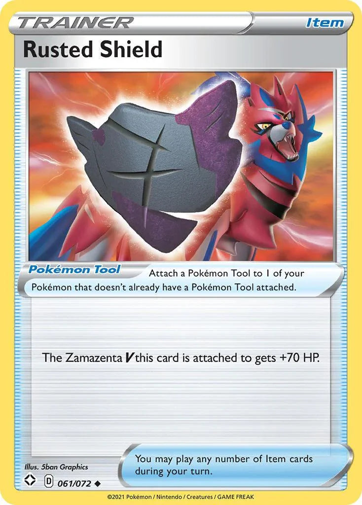 061, Item, Normal, Reverse Holofoil, Sword & Shield: Shining Fates, Uncommon Rusted Shield (061/072) [Sword & Shield: Shining Fates] - Trading Card World