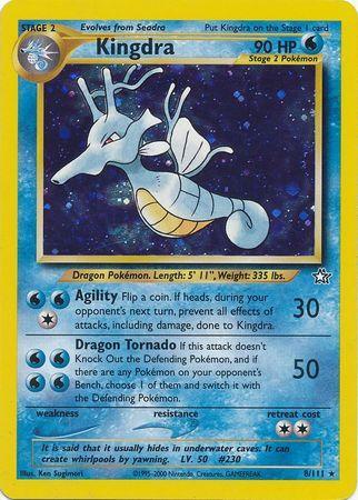 Holo Rare, Holofoil, Neo Genesis Unlimited, Water Kingdra (8/111) [Neo Genesis Unlimited] - Trading Card World