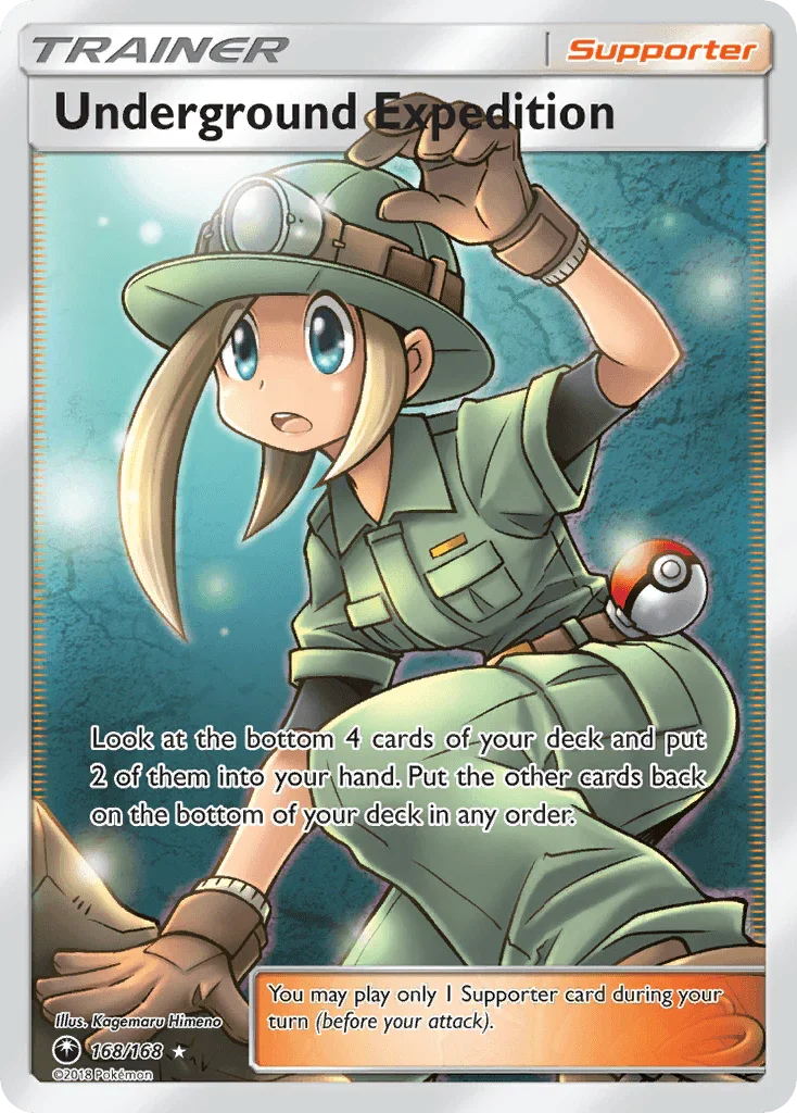 168, Holofoil, Sun & Moon: Celestial Storm, Supporter, Ultra Rare Underground Expedition (168/168) [Sun & Moon: Celestial Storm] - Trading Card World