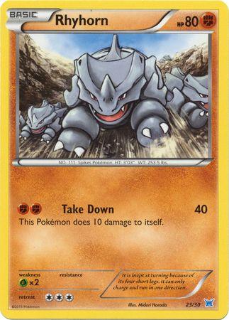 23, Fighting, Grass[×2], Normal, Promo, XY: Trainer Kit 2 - Latios Rhyhorn (23/30) [XY: Trainer Kit 2 - Latios] - Trading Card World