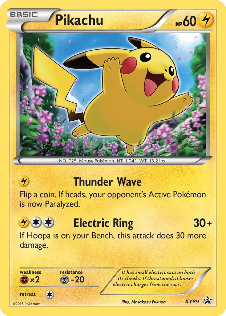 Fighting [x2], Holofoil, Lightning, Metal [-20], Promo, XY89, XY: Black Star Promos Pikachu (XY89) (Collector Chest) [XY: Black Star Promos] - Trading Card World