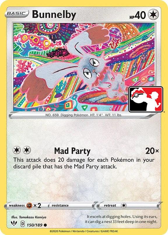 150, Colorless, Common, Fighting[×2], Holofoil, Normal, Prize Pack Series One Bunnelby (150/189) [Prize Pack Series One] - Trading Card World