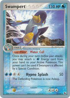 13, Lightning[×2], Normal, Rare, Water, World Championships 2004 Swampert (13/109) (Rocky Beach - Reed Weichler) [World Championships 2004] - Trading Card World
