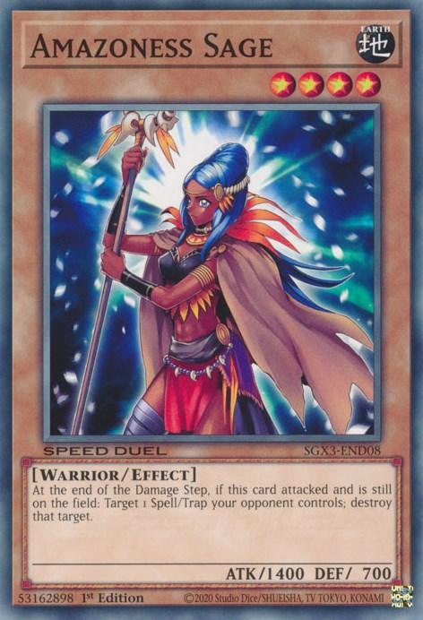 1st Edition, Common, Earth, Effect Monster, Speed Duel GX: Duelists of Shadows, Warrior Amazoness Sage [SGX3-END08] Common - Trading Card World