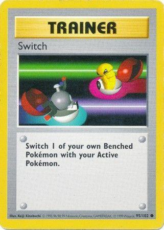 95, Base Set Shadowless Unlimited, Common, Normal, Trainer Switch (95/102) [Base Set Shadowless Unlimited] - Trading Card World