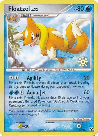 37, Countdown Calendar Promos, Lightning[+20], Normal, Promo, Water Floatzel (37/106) [Countdown Calendar Promos] - Trading Card World
