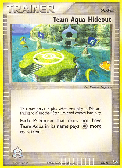78, EX: Team Magma vs Team Aqua, Normal, Reverse Holofoil, Stadium, Uncommon Team Aqua Hideout (78/95) [EX: Team Magma vs Team Aqua] - Trading Card World