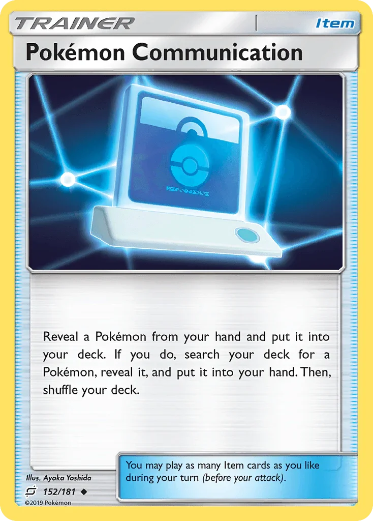 152, Item, Normal, Reverse Holofoil, Sun & Moon: Team Up, Uncommon Pokemon Communication (152/181) [Sun & Moon: Team Up] - Trading Card World