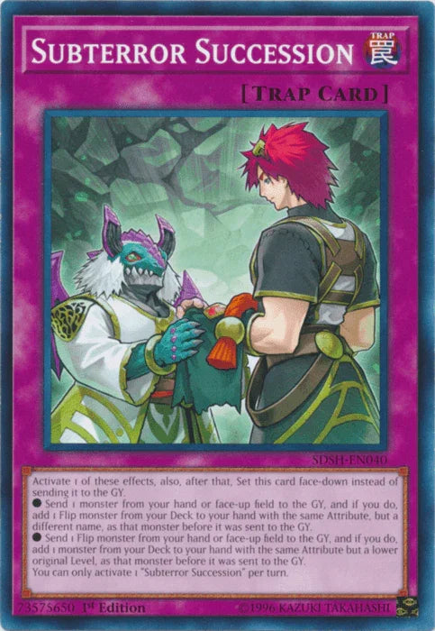 1st Edition, Common, Normal Trap, Structure Deck: Shaddoll Showdown, Trap, Unlimited Subterror Succession [SDSH-EN040] Common - Trading Card World