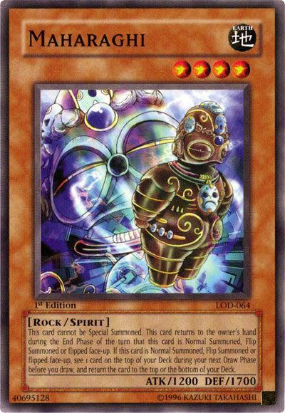 1st Edition, Earth, Legacy of Darkness, Rock, Short Print, Spirit Monster, Unlimited Maharaghi [LOD-064] Short Print - Trading Card World