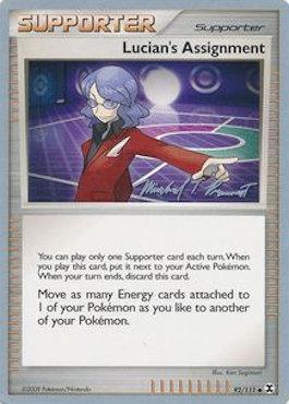 92, Normal, Supporter, Uncommon, World Championships 2010 Lucian's Assignment (92/111) (Boltevoir - Michael Pramawat) [World Championships 2010] - Trading Card World