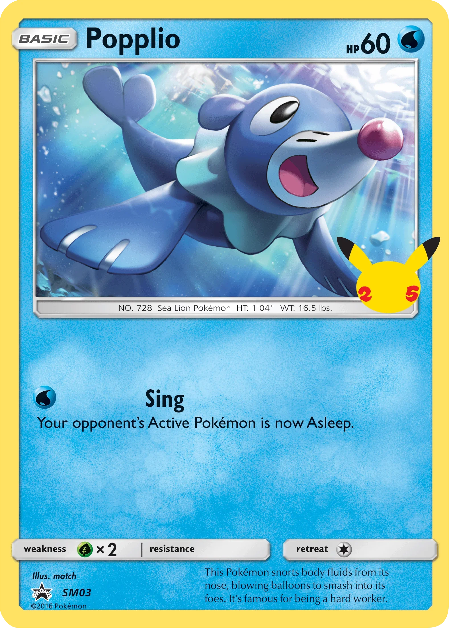 First Partner Pack, Grass [x2], Normal, Promo, SM03, Water Popplio (SM03) [First Partner Pack] - Trading Card World