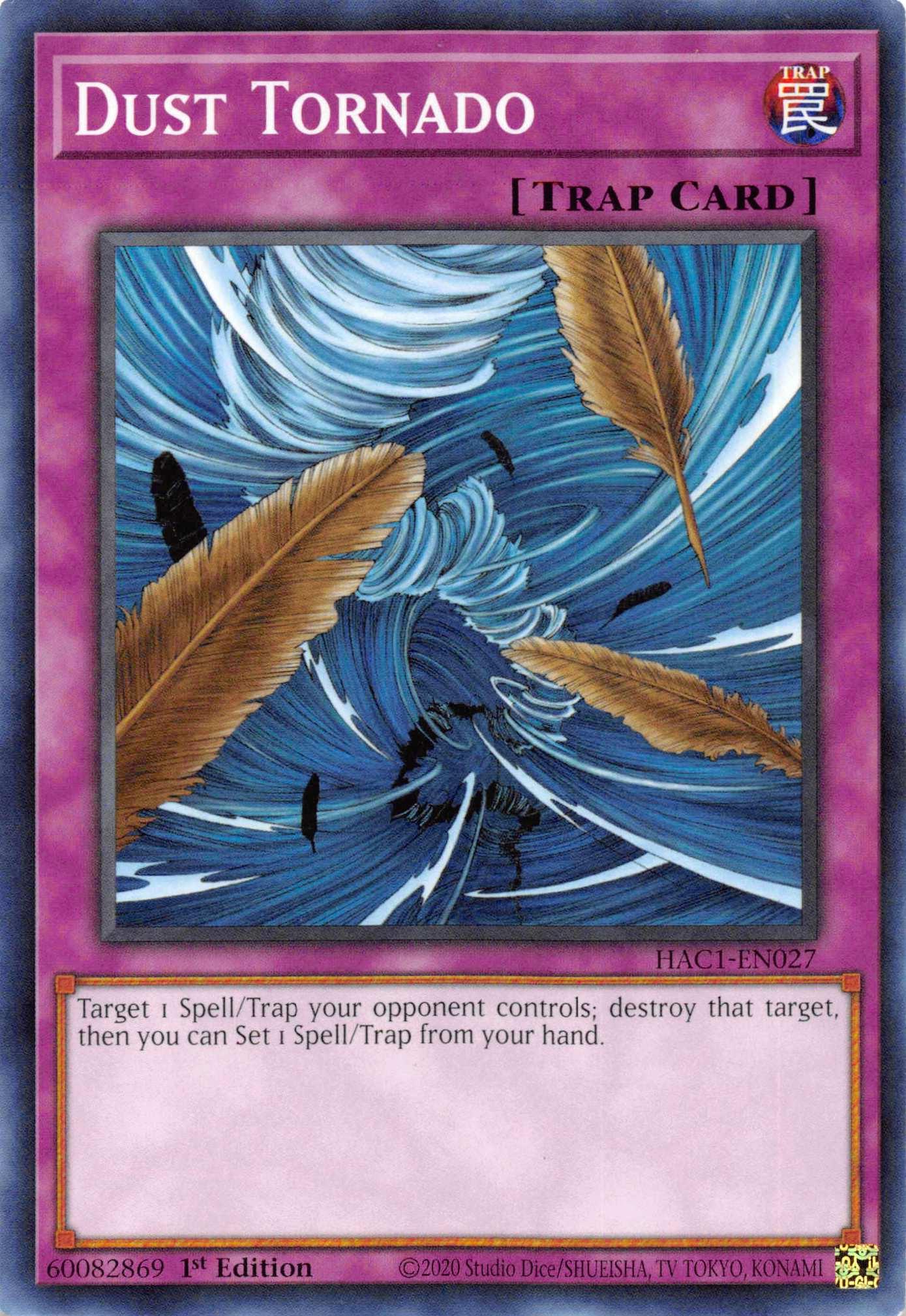 1st Edition, Hidden Arsenal: Chapter 1, Normal Trap, Parallel Rare, Trap Dust Tornado (Duel Terminal) [HAC1-EN027] Parallel Rare - Trading Card World