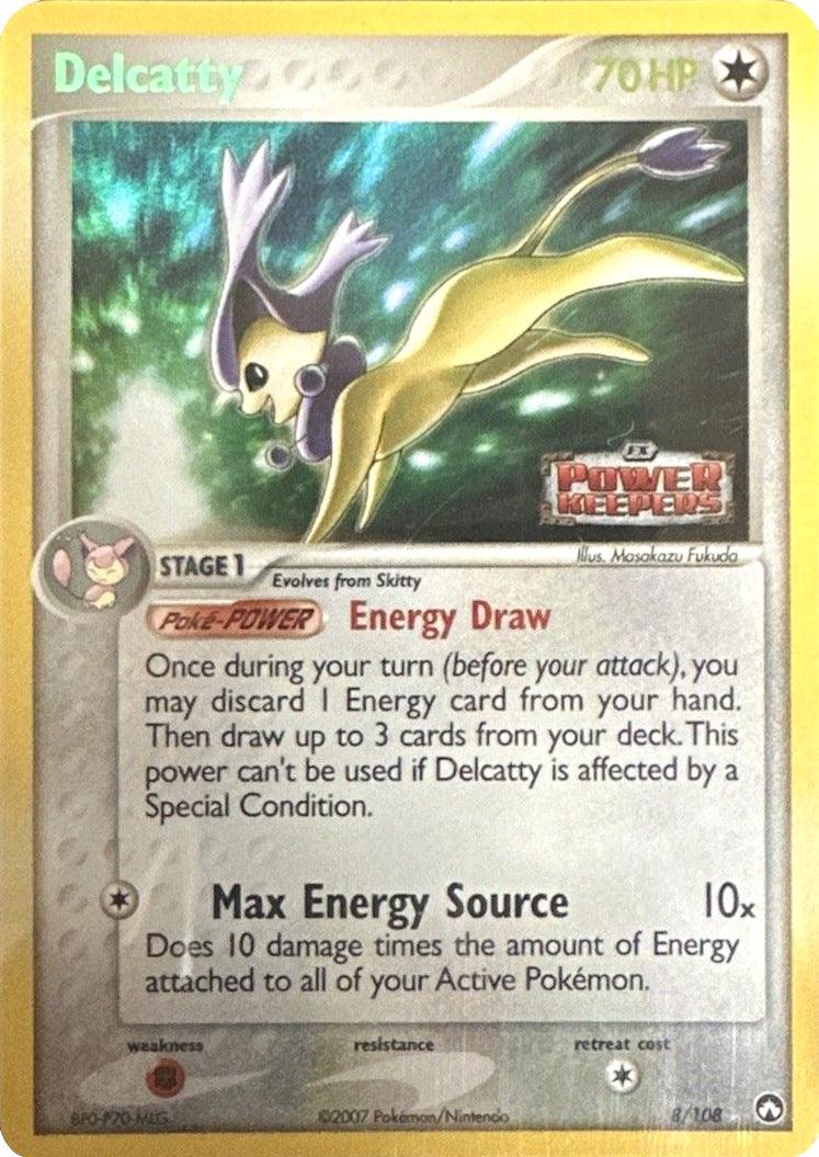 Colorless, EX: Power Keepers, Fighting[×2], Holo Rare, Reverse Holofoil Delcatty (8/108) (Stamped) [EX: Power Keepers] - Trading Card World
