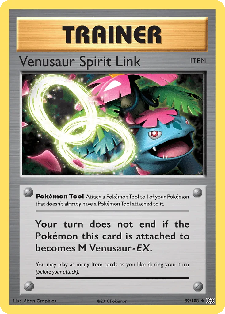89, Item, Normal, Reverse Holofoil, Uncommon, XY: Evolutions Venusaur Spirit Link (89/108) [XY: Evolutions] - Trading Card World
