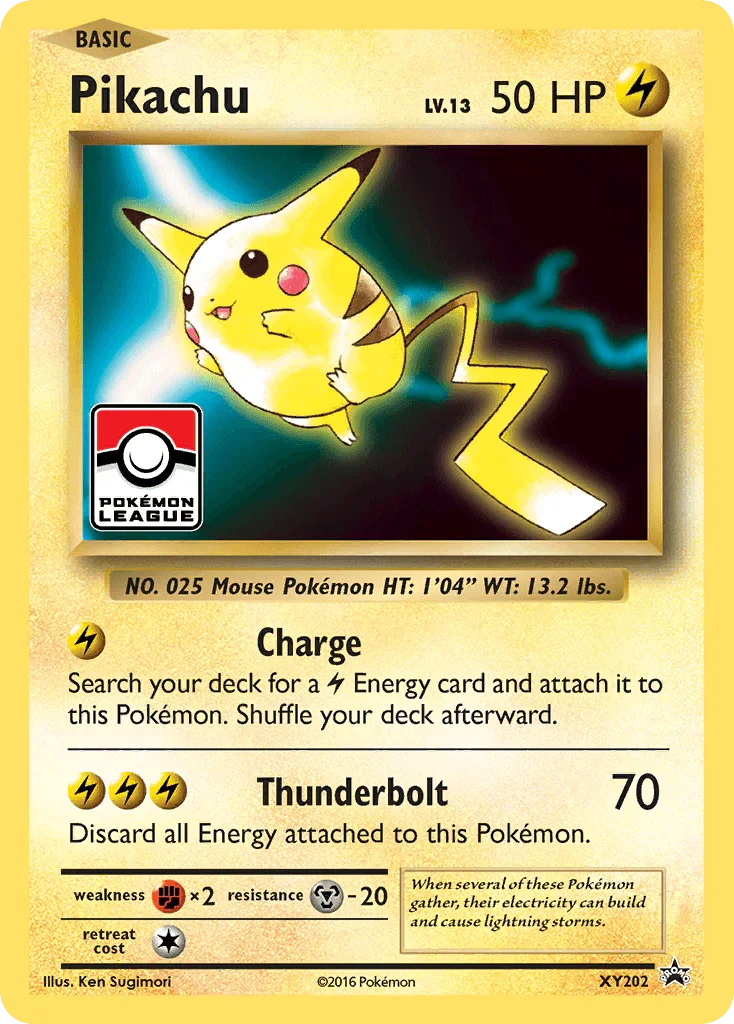 Fighting[×2], Holofoil, Lightning, Metal[-20], Promo, XY202, XY: Black Star Promos Pikachu (XY202) [XY: Black Star Promos] - Trading Card World