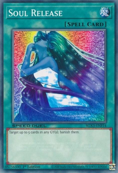 1st Edition, Common, Normal Spell, Speed Duel GX: Duelists of Shadows, Spell Soul Release [SGX3-ENF14] Common - Trading Card World