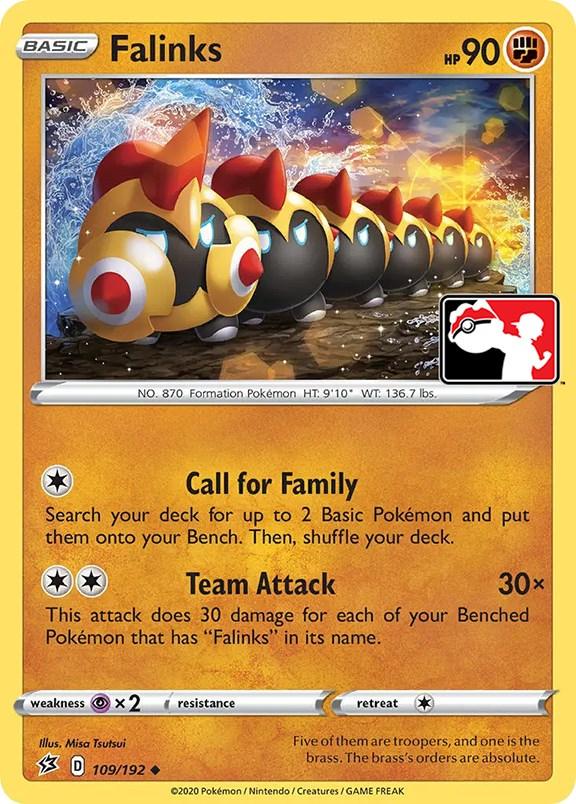 109, Fighting, Holofoil, Normal, Prize Pack Series One, Psychic[×2], Uncommon Falinks (109/192) [Prize Pack Series One] - Trading Card World