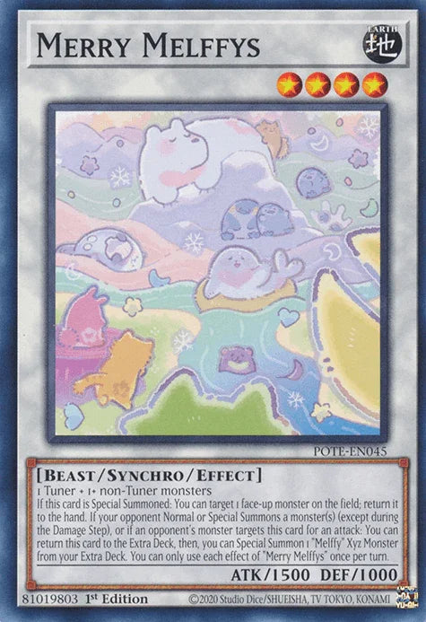 1st Edition, Beast, Common, Earth, Power of the Elements, Synchro/Effect Monster, Unlimited Merry Melffys [POTE-EN045] Common - Trading Card World