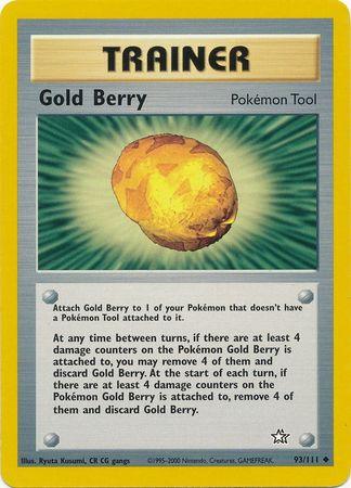 93, Item, Neo Genesis Unlimited, Normal, Uncommon Gold Berry (93/111) [Neo Genesis Unlimited] - Trading Card World