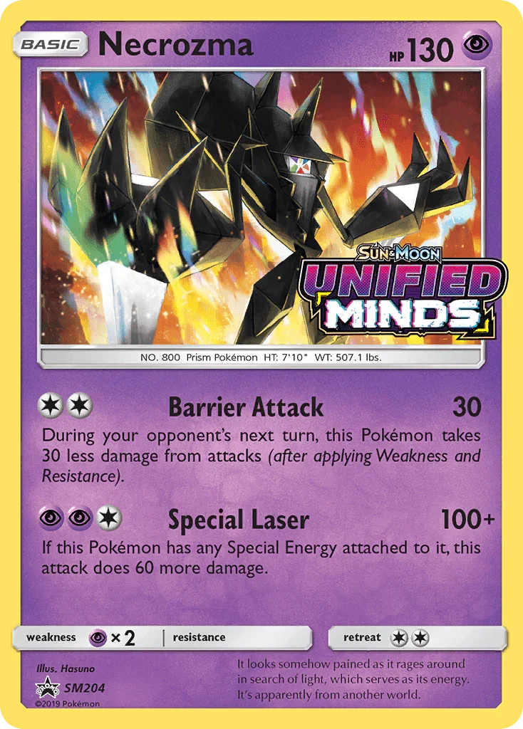 Black Star Promo, Holofoil, Psychic, Psychic[×2], SM204, Sun & Moon: Black Star Promos Necrozma (SM204) [Sun & Moon: Black Star Promos] - Trading Card World